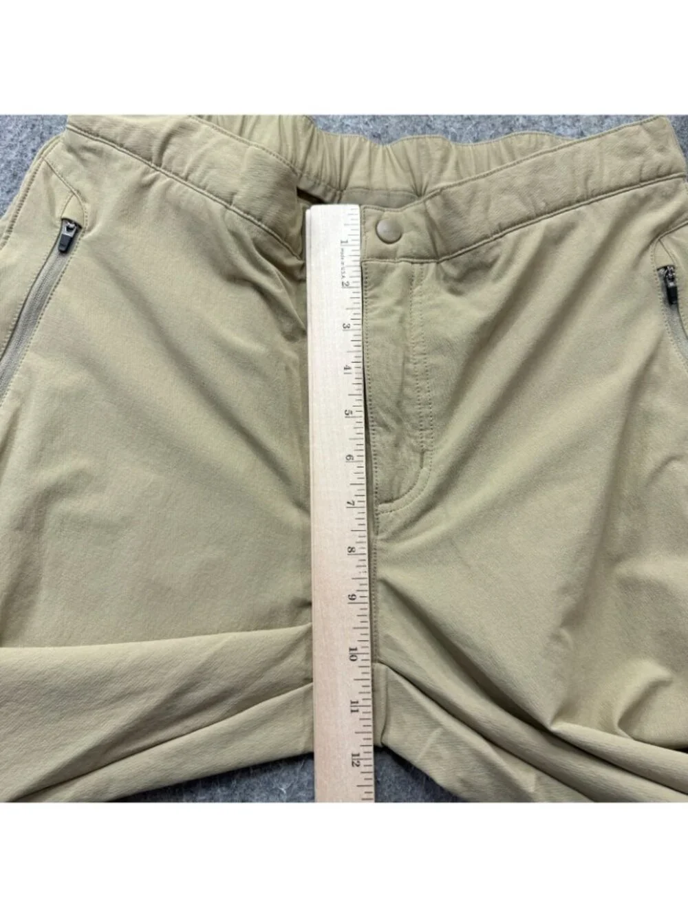 Marmot Cargo Hiking Pants Men L Khaki Beige Ankle Zip Adjustable Nylon 32